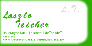 laszlo teicher business card